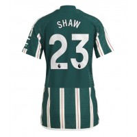 Manchester United Luke Shaw #23 Udebanetrøje Dame 2023-24 Kortærmet